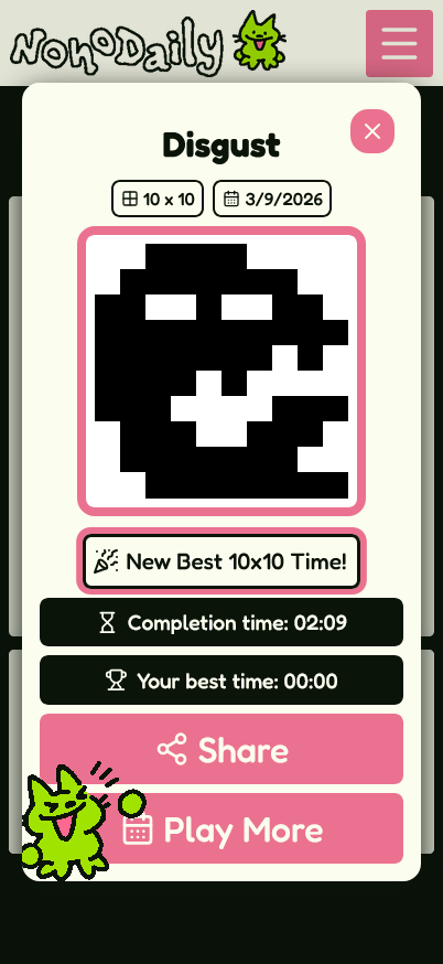 The win screen on a phone's display.